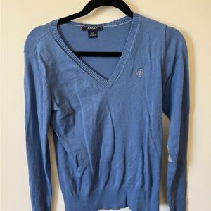 Ariat Women's Sky Blue V-Neck Sweater